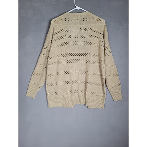 Womens Long Sleeve Cardigan Knit Crochet Shawl Lightweight Cardigan Medium - Picture 7 of 7